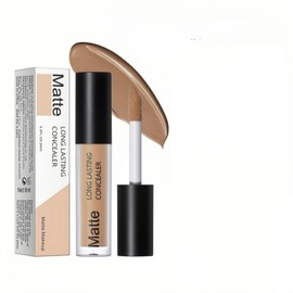 Melemando Full Coverage Concealer 6 Colors Lightweight Liquid Contour Waterproof Color Corrector Liquid Matte Concealer (Color 03)