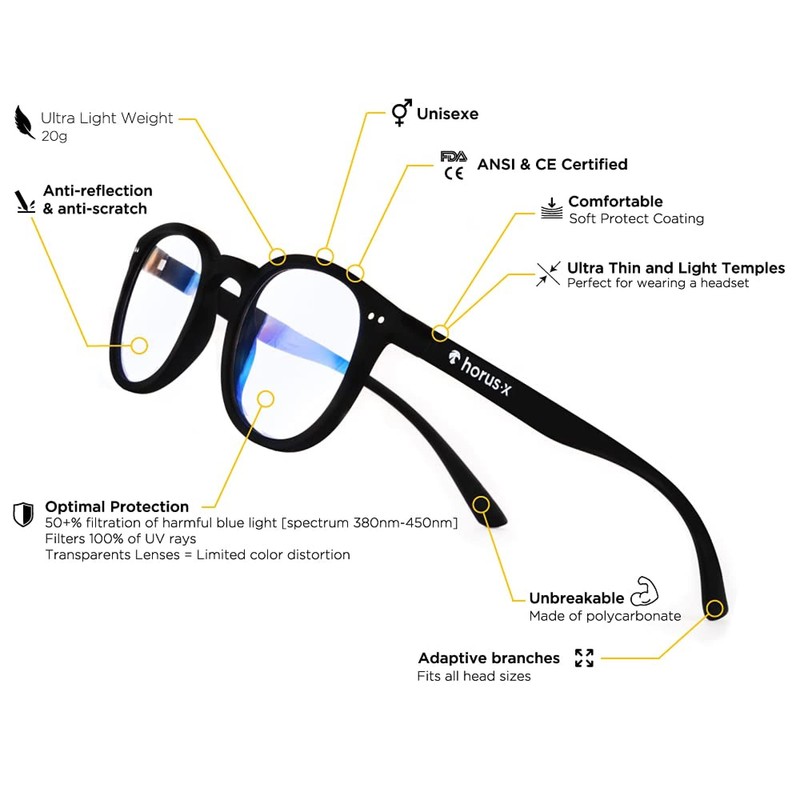 Horus X • Urban Casual Blue Light Blocking Gaming Glasses