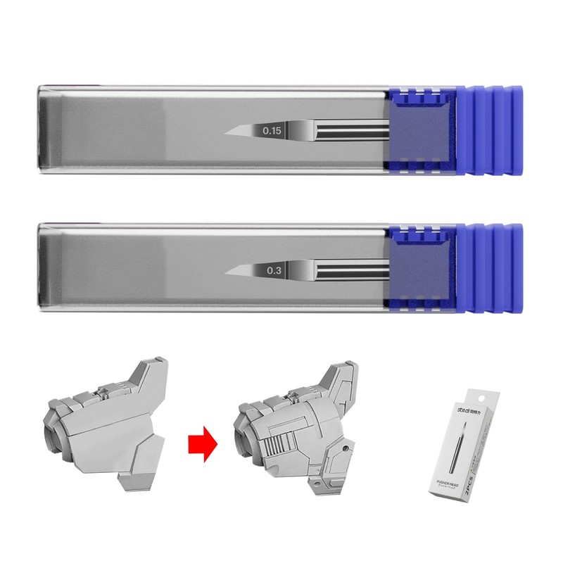 stedi Model Scriber Blades,Tungsten steel Blades,0.15+0.3mm Size,for Modeling Hobby,RG Scale