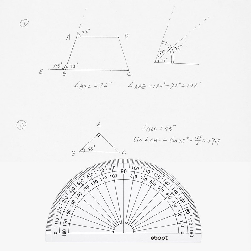 EBOOT 100 Pcs Math Protractors Plastic Protractor 180 Degrees, 4