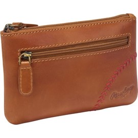 Rawlings | Colección Double Play | cartera de punto de béisbol para mujer, color café | 6.5 x .5 x 4 pulgadas