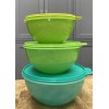 Tupperware Wonderlier 3-Piece Bowl Set with Seals-NEW-SHIP - Clear Bowls