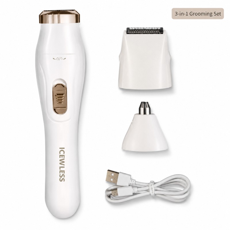 Waterproof Electric Hair Trimmer for Face & Body – USB