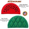 Jetz-Scrubz Watermelon Shaped Dual-Sided Kitchen Scrubber Sponge (2-Pack)