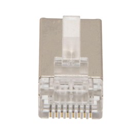 NavePoint CAT5E Ethernet RJ45 Plug, FTP, 100 Pack, C5E-8P8C, CE Compliance
