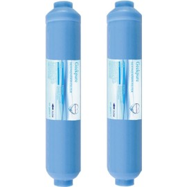 Geekpure 10 inch Inline Deionization DI Replacement Water Filter Cartridge TDS Down to 0 for RO System -1/4”-Pack of 2