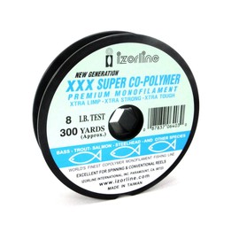 Izorline XXX Co-Polymer Monofilament Fishing Line 1/4 lb Bulk Spool (Smoke, 6 lb 2150 Yards)