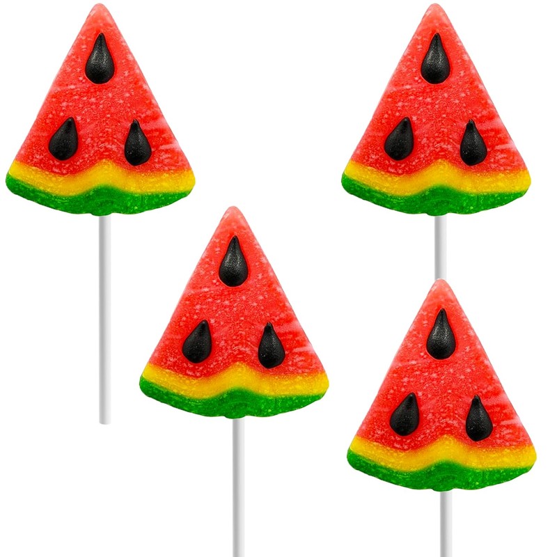 Fruidles Watermelon Shaped Lollipop, Mixed Fruit Flavor, Individually Wrapped, NET