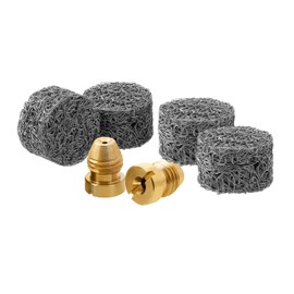 2 Pack 1.1 mm Orifice for Foam Cannon, 4 Pieces Foam Makers, Universal Thread Nozzle and Mesh Filter Set for Snow Foam Lance, Brass Orifice Nozzle Tips, High Pressure 3000 PSI