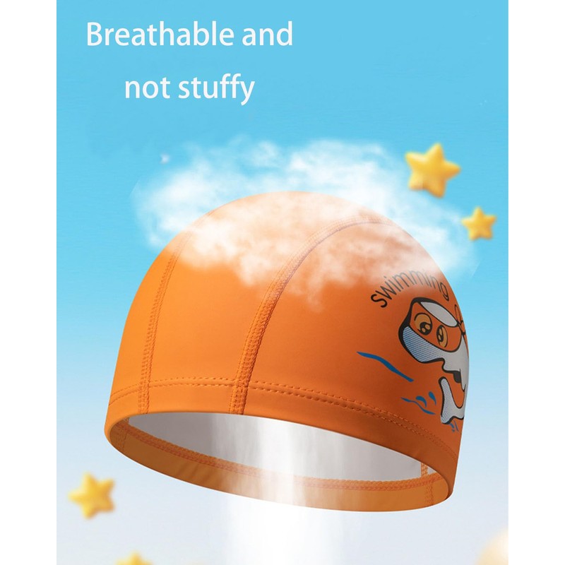 Kid Swimming Cap 3 pcs，Cute Children Cartoon Swimming Hat Caps,