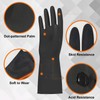 Beieverluck 10 Pairs Chemical Resistant Rubber Gloves Heavy Duty Industrial