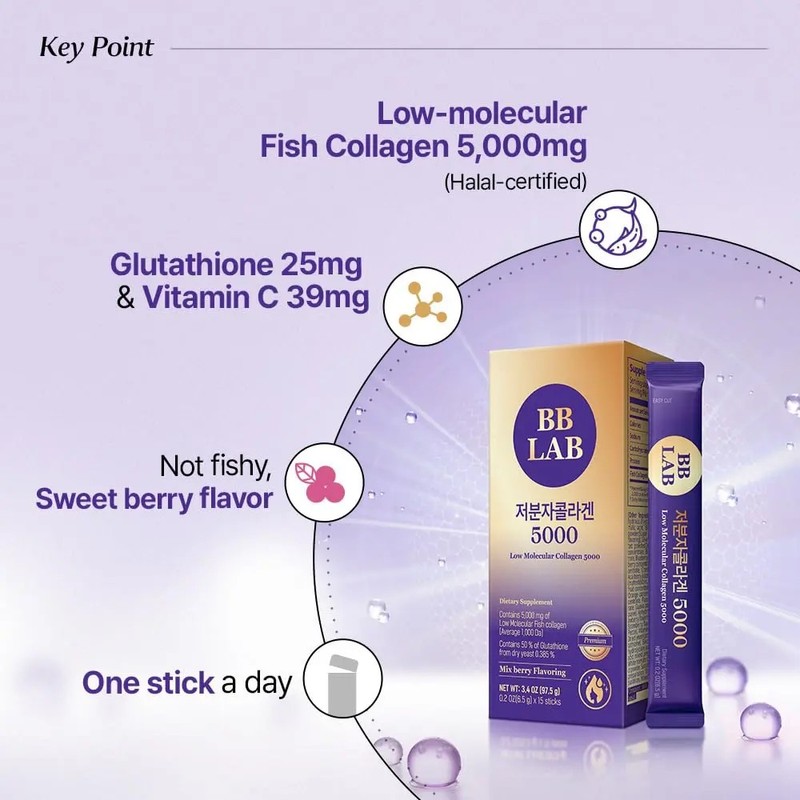 Bb Lab Colágeno Baja Molecula 5000 Polvo Mix Berry