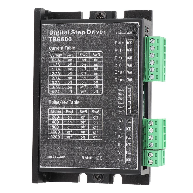 TB6600 DC24-40V 2 Phase/Bipolar Stepper Motor Driver 1.0~4.2A/Phase NEMA 17/23