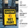 Caution Wet Paint Sidewalk Sign Kit, 18x24 Inches, With A