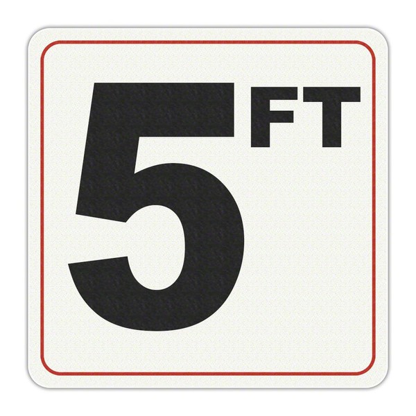 5 FT - Adhesive Pool Depth Marker - 6 Inch