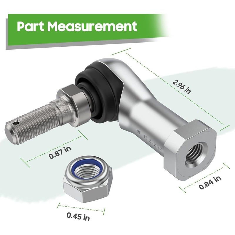 10L0L Golf Cart Ball Joint Kit Tie Rod End Set