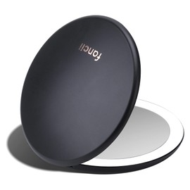 Fancii LED Lighted Travel Makeup Mirror, Rechargeable with 10x/1x Magnifying & 3 Light Settings - Compact, Portable, Large 5” Wide Hand Mirror for Handbag and Purses, Taylor