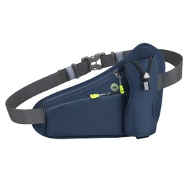 Fashion running hiking sports water bag waist pack can carry a variety of daily items such as cell phones headphones (not including bottles) (Dark Grey)