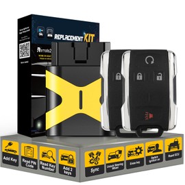 Remote2program Simple and Safe Self Programming Car Key Keyless Entry Remote Replacement for GMC and Chevy with FCC: M3N-32337100 (4 Button)