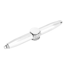 RiToEasysports Fidget Pen Spinner Pen, Help Thinking Ballpoint Pen with LED Light for Business Adults, Students and Children Stress Relief (Silver)