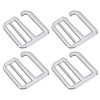 uxcell 4Pcs 38mm/1.5" Metal G-Hook Webbing Buckles Adjustable Flat Tri-Glide