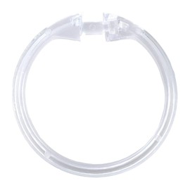 Rocky Mountain Goods Simple Spaces Clear Plastic Curtain Rings - 12 Pack - Click securely in Place - Unbreakable Plastic - True O Ring Design - Slides Easily Without Screeching Like Metal (Clear)