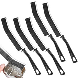 5Pcs Hard Bristled Crevice Cleaning Brush Bathroom Wood Handle Gap Cleaning Brush Multifunctional Recess Crevice Tools for Home Kitchen Bathroom Hard Bristle Crevice