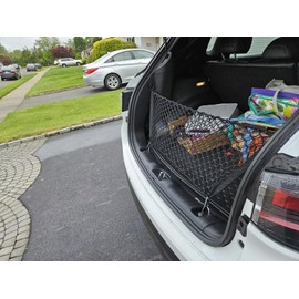 EACCESSORIES EA Rear Trunk Organizer Cargo Net for Jeep Compass Patriot Renegade 2007-2025 – Envelope Style Black Cargo Net for SUV – Premium Mesh Car Trunk Organizer Vehicle Carrier Storage