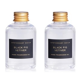 Zodax Apothecary Guild Opal Glass Reed Diffuser Refills, 4 Oz/2 Count - Black Fig Vetiver