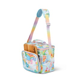 Igloo 90s Retro Collection Square Lunch Box Cooler with Front Pocket and Adjustable Strap, Carebears