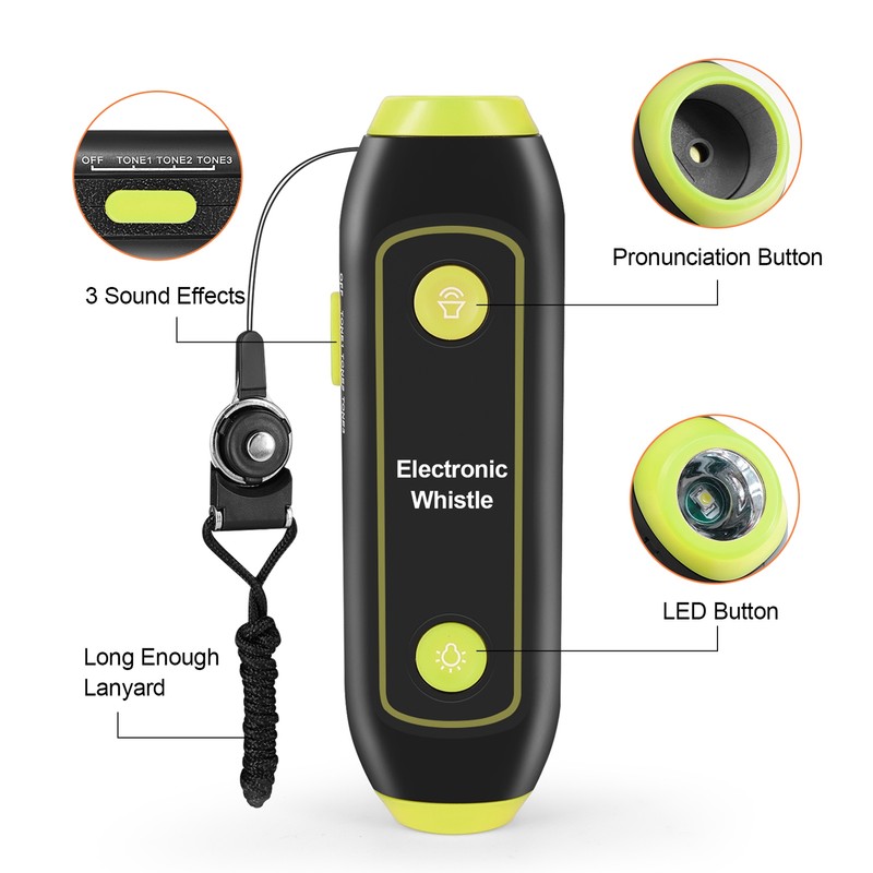 Electronic Whistle 3 Tone 3 Volume Level Blow Free Whistle