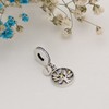 Family Tree Dangle Charm 925 Sterling Silver Pendant,Girl jewellery Beads
