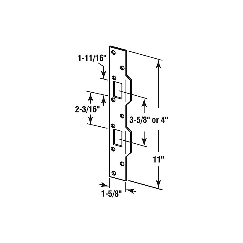 Prime-Line U 9427 Maximum Security Combination Strike, 11 In., Stamped
