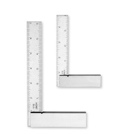 Groz 4-inch Graduated Steel Square | General Purpose | Imperial Graduations (01142)