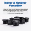 3/4" Square Tubing End Caps (20-Pack) - Durable Plastic Pipe