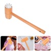 Ciieeo Wooden Meat Tenderizer Hammer Steak Mallet for Burger Smasher
