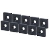 10Pcs Profile End Caps Aluminum Alloy Single Hole Cover Plate