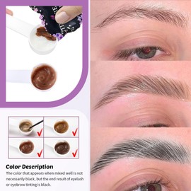 PERMANIA Eyelash & Eyebrow Tint Kit, Fast Eyebrow Dye and Lash Dye, Black Coloring Kit for Lash and Brow, Last Up to 4 Weeks, for Home and Salon Use