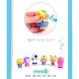 PORORO Character Bath Toy for Children - 6pcs