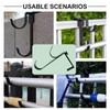Double Hooks, Adjustable Thickened Panel Rustproof Fence Hooks Metal for