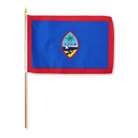 One Dozen Guam 12x18in Stick Flags.