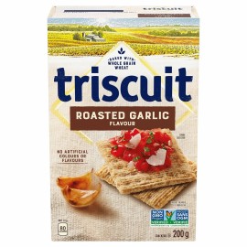 Triscuit 5 Boxes of Triscuit Roasted Garlic Whole Grain Crackers 200g Each -Free Shipping