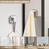 Fenas No-Drill Reusable Suction Cup Hooks, 2-Pack Brushed Nickel –