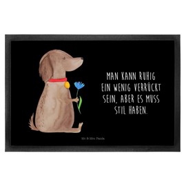 Mr. & Mrs. Panda 60 x 90 cm Doormat Dog Flower – Gift, Motif Doormat Door Mat, Animal Lover, Door Mat, Dog Owner, Dog, Dog Saying