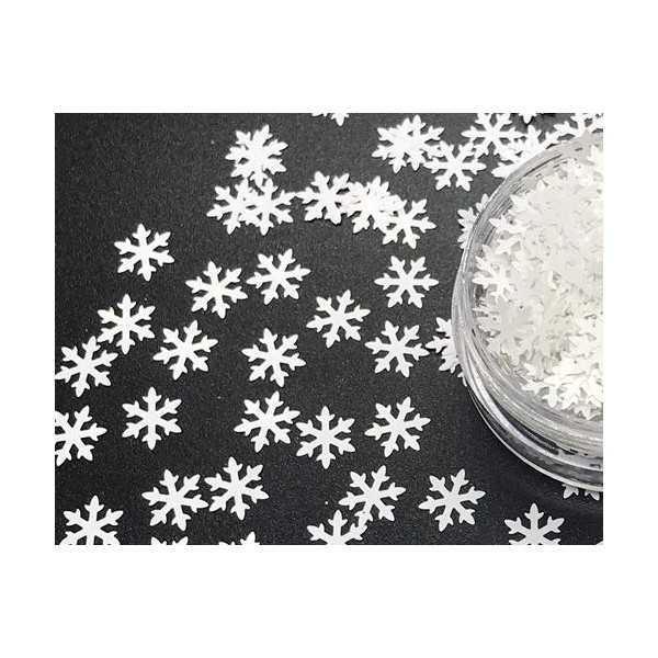 Nail Art Christmas Winter Snowflakes Glitter Sequin 8mm (200 Matte