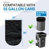 Charmount 55 Gallon Trash Bags,1.5 Mil-37"x 56" W/Ties Black Heavy