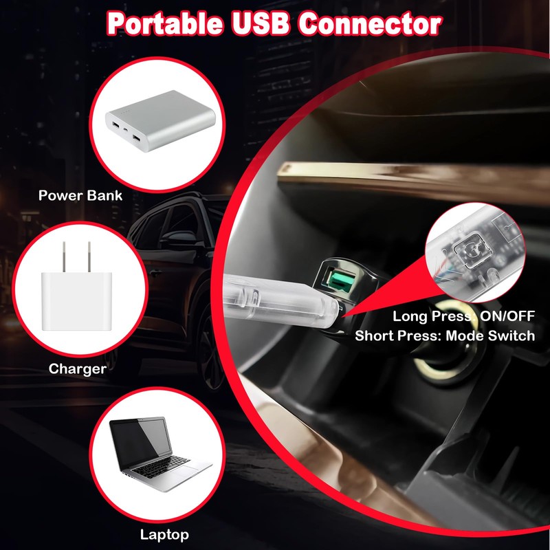 LECART Devil Eyes Light for Car Windshield, Animated LED Eye