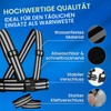 FLEXEO Reflective Vest + 4 Reflective Bands, Black, Running Vest,