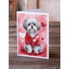 Caroline's Treasures DAC5384GCA7P Lhasa Apso My Valentine Greeting Cards Pack