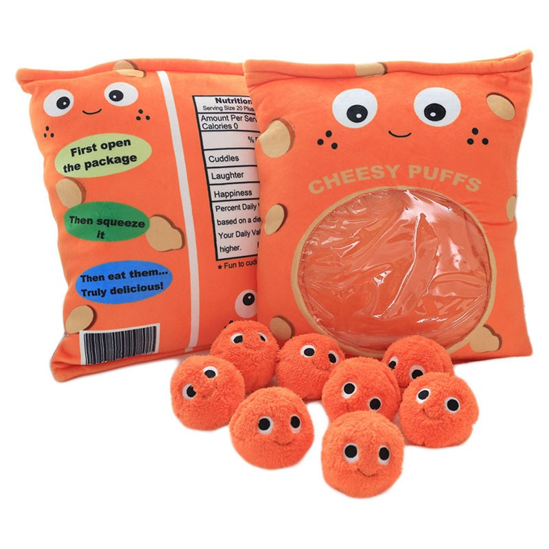 Cheese Puff Plush Toy Soft Cheesy Puff Plush Toy Puff